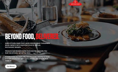 Beyond food website snapshot