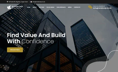 Randcorp Investments website snapshot