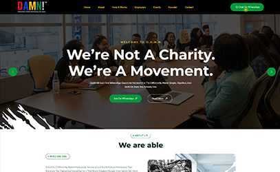 D.A.M.N website snapshot