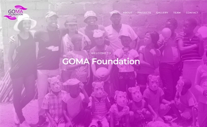 Goma foundation website snapshot