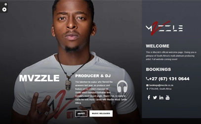 Mvzzle website snapshot